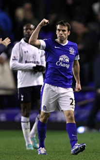 Everton 2 V Tottenham Hotspur 1 : Goodison Park : 09-12-2012 Prints: Seamus Coleman's Triumphant Moment