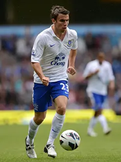 Aston Villa 1 V Everton 3: Villa Park: 25-08-2012 Prints: Seamus Coleman's Triumphant Moment: Everton's 3-1 Victory Over Aston Villa at Villa Park (August 25)