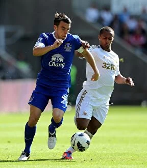 Images Dated 22nd September 2012: Seamus Coleman's Victory: Everton's Dominant Performance Against Swansea City (3-0, September 22)