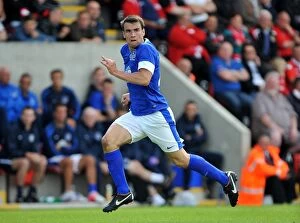 Images Dated 14th July 2012: Seamus Coleman's Victory: Everton's Pre-Season Triumph over Morecambe at Globe Arena
