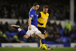 Images Dated 21st January 2012: Shane Duffy's Last-Minute Heroics: Everton vs Blackburn Rovers (Premier League)