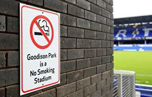 No Smoking at Goodison Park: Everton Football Club's Stadium Sign