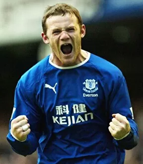 Wayne Rooney Collection: Soccer - Barclaycard Premiership Match - Everton v Portsmouth - Goodison Park, Liverpool