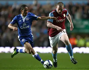 Half Length Mid Top Prints: Soccer - Barclays Premier League - Aston Villa v Everton - Villa Park