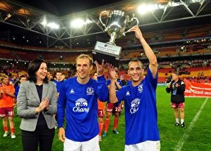 Phil Neville Collection: Soccer - Pre Season Friendly - Brisbane Roar v Everton - Suncorp Stadium