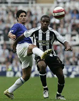 St James Park - 24 / 9 / 06 Evertons Arteta in action with Newcastles Charles Nzogbia