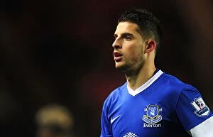 Southampton 0 v Everton 0 : St. Mary's : 21-01-2013 Collection: Standing Firm: Kevin Mirallas Determined Performance in the Scoreless Southampton vs