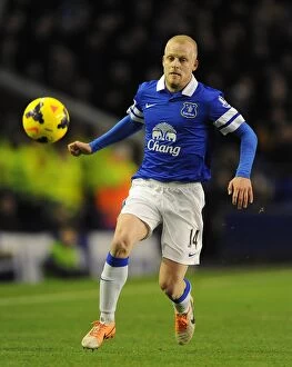 Images Dated 11th January 2014: Steven Naismith Scores Duo: Everton's Victory Over Norwich City (11-01-2014)