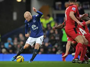 Everton V Leicester City - Goodison Park Prints: Steven Naismith Strikes First: Everton vs Leicester City