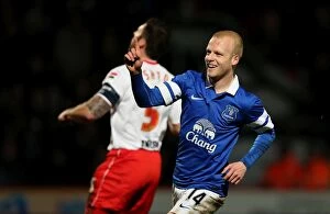 FA Cup : Round 4 : Stevenage 0 v Everton 4 : The Lamex Stadium : 25-01-2014 Collection: Steven Naismith's Double: Everton's FA Cup Victory Over Stevenage (25-01-2014)