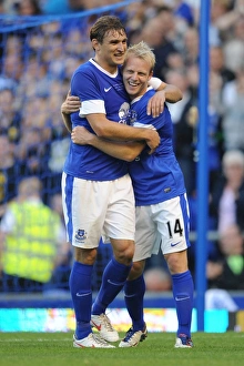 Pre Season Friendly - Everton V AEK Athens - Goodison Park Prints: Steven Naismith's Hat-Trick: Everton's Pre-Season Triumph Over AEK Athens at Goodison Park