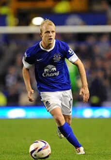 Images Dated 29th August 2012: Steven Naismith's Hat-trick Powers Everton to Dominant 5-0 Capital One Cup Win over Leyton Orient