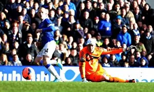 FA Cup : Round 5 : Everton 3 v Swansea City 1 : Goodison Park : 16-02-2014 Collection: Steven Naismith's Thrilling Third Goal: Everton's 5-1 FA Cup Victory over Swansea City