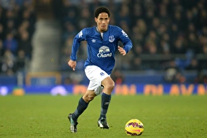 Steven Pienaar in Action: Everton vs Hull City, Premier League at Goodison Park