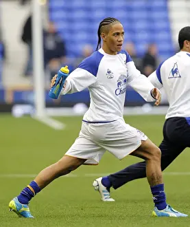 Steven Pienaar in Action: Everton vs West Bromwich Albion, Barclays Premier League, Goodison Park (31 March 2012)
