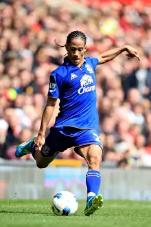 22 April 2012 V Manchester United, Old Trafford Prints: Steven Pienaar at Old Trafford: Everton's Battle Against Manchester United (22 April 2012)