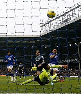 11 February 2012, Everton v Chelsea Collection: Steven Pienaar Scores the Opener: Everton's Thrilling Goal vs