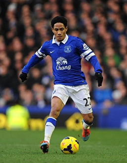 Everton 2 V Norwich City 0 : Goodison Park : 11-01-2014 Prints: Steven Pienaar's Brilliant Display: Everton's 2-0 Win Over Norwich City (BPL 2013-14)