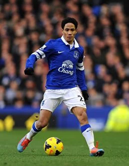 Images Dated 11th January 2014: Steven Pienaar's Brilliant Performance: Everton's 2-0 Victory Over Norwich City (BPL, Goodison Park)