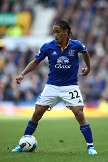 Images Dated 13th May 2012: Steven Pienaar's Dramatic Victory: Everton's Thrilling Comeback Against Newcastle United