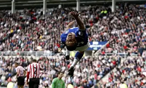 Steven Pienaar's Euphoric Moment: Scoring First Goal for Everton Against Sunderland in 2008-09 Premier League