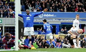 Everton 1 V Fulham 0 : Goodison Park : 27-04-2013 Prints: Steven Pienaar's Game-Winning Goal: Everton's Triumph Over Fulham (27-04-2013)
