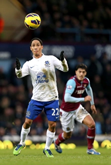 West Ham United 1 V Everton 2 : Upton Park : 22-12-2012 Prints: Steven Pienaar's Masterful Control: Everton's Win Against West Ham United (22-12-2012)