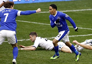 Everton 1 V Chelsea 2 : Goodison Park : 30-12-2012 Prints: Steven Pienaar's Strike: Everton vs. Chelsea, Barclays Premier League (30-12-2012)