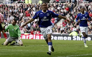 2009 Prints: Steven Pienaar's Thrilling Premier League Debut Goal for Everton at Sunderland's Stadium of Light (08-09)
