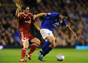 21 September 2011, Carling Cup Round 3 Everton V West Bromwich Albion Prints: Stracqualursi vs. Dorrans: A Carling Cup Showdown at Goodison Park - Everton vs