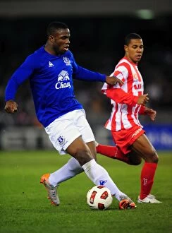 Images Dated 14th July 2010: Three Strikers in Action: Victor Anichebe for Everton and Alex Terra for Melbourne Hearts