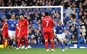 Everton 2 V Liverpool 2 : Goodison Park : 28-10-2012 Prints: Suarez's Disappointment: Osman's Goal Denies Liverpool at Goodison Park (Everton 2-2 Liverpool)