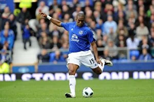 Images Dated 18th September 2010: Sylvain Distin at Goodison Park: Everton vs Newcastle United - Barclays Premier League