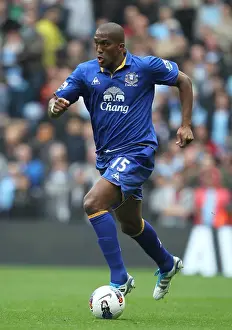Sylvain Distin vs Manchester City: Everton's Defensive Battle at Etihad Stadium, Barclays Premier League (24 September 2011)