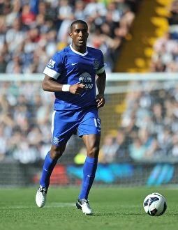 Images Dated 1st September 2012: Sylvain Distin's Defensive Masterclass: Everton's 2-0 Victory over West Bromwich Albion (01-09-2012)