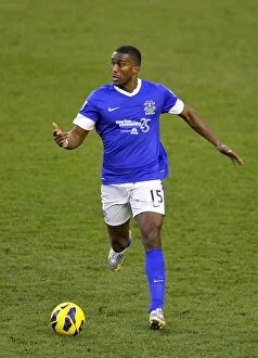 Images Dated 2nd February 2013: Sylvain Distin's Unforgettable Performance: Everton's Thrilling 3-3 Draw Against Aston Villa