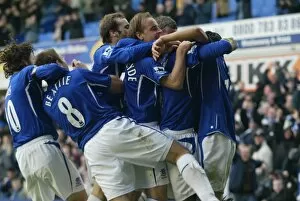Everton vs Newcastle Gallery: Team Celebration