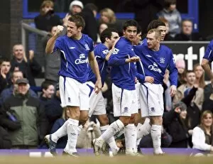 Everton v Blackburn Gallery: Team Celebration