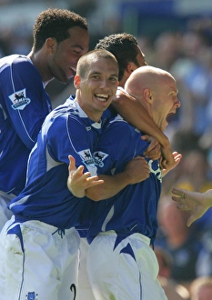 Everton v Liverpool Gallery: Team Celebration