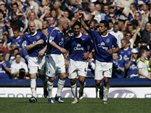 Everton v Liverpool Gallery: Team Celebration
