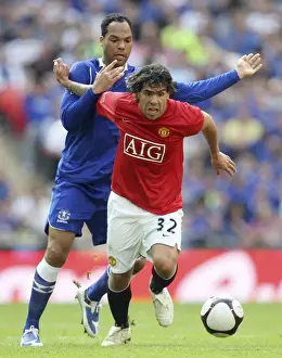 Semi-final V Manchester United Prints: Tevez vs Lescott: Everton vs Manchester United FA Cup Semi-Final Showdown (April 19, 2009)