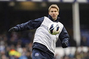 Everton 3 V Reading 1 : Goodison Park : 02-03-2013 Prints: Thomas Hitzlsperger Scores the Winning Goal: Everton's 3-1 Triumph Over Reading (02-03-2013)