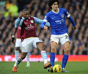 Everton 3 V Aston Villa 3 : Goodison Park : 02-02-2013 Prints: Thrilling 3-3 Draw: Fellaini vs