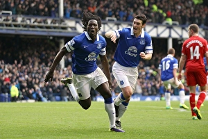 Everton 3 V Liverpool 3 : Goodison Park : 23-11-2013 Prints: Thrilling 3-3 Rivalry: Lukaku and Barry's Goals Light Up Everton vs Liverpool at Goodison Park