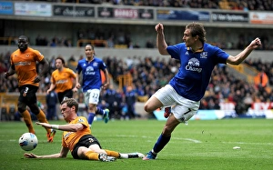 06 May 2012 V Wolverhampton Wanderers, Molineux Stadium Prints: Thrilling Barclays Premier League Showdown: Everton's Jelavic Chases Victory at Molineux Stadium (06 May 2012)