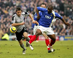 James Beattie Prints: Thrilling Escape: James Beattie Outwits Noe Pamarot at Fratton Park (14/1/06)