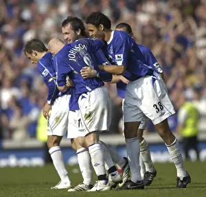 Thrilling Goal Celebration: James McFadden Scores for Everton Against Charlton Athletic