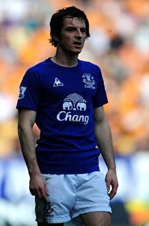 09 April 2011 Wolverhampton Wanderers v Everton Collection: Thrilling Moments: Everton's Leighton Baines in Action against Wolverhampton Wanderers (April 2011)