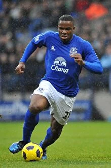 13 February 2011 Bolton Wanderers v Everton Collection: Thrilling Moments: Victor Anichebe's Action-Packed Performance at Reebok Stadium - Everton vs