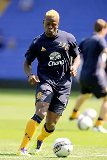 Framed Print : Thrilling Pre-Season Clash: Louis Saha in Action for Everton vs Birmingham City (30 July 2011) Framed Print : Thrilling Pre-Season Clash: Louis Saha in Action for Everton vs Birmingham City (30 July 2011)
